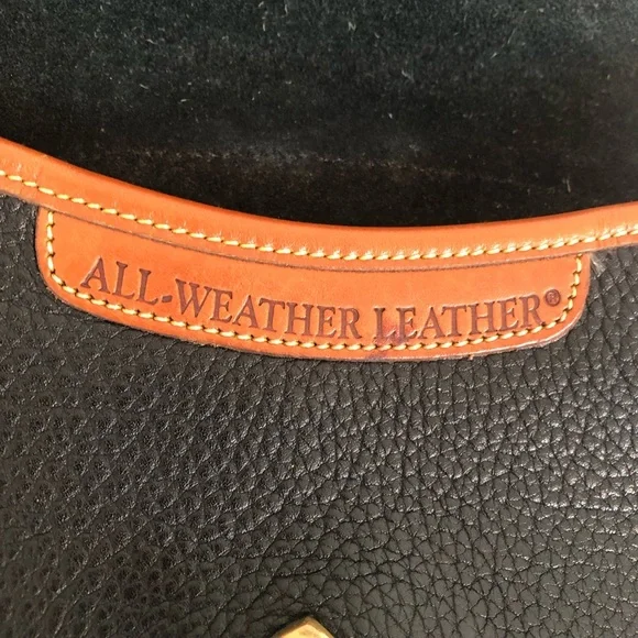 Vtg DOONEY & BOURKE All Weather Black Leather Crossbody Purse - Picture 11 of 15